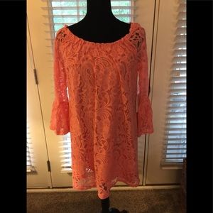 Altar’d State Lace Dress in Peach - NWT